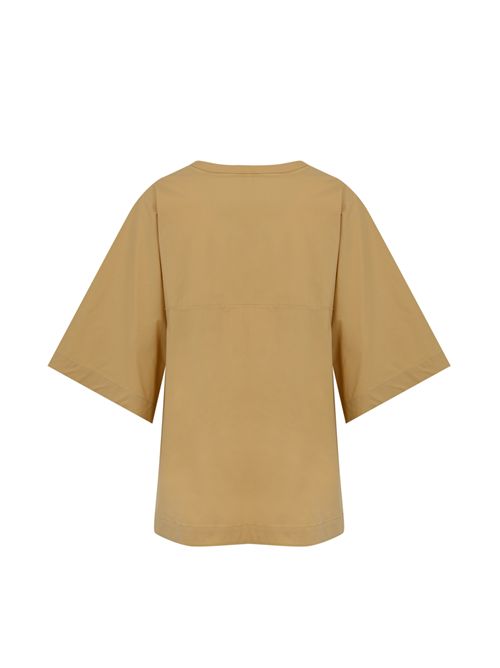 Camicia con pieghe in cotone Miele Liviana Conti | F5SK13A53-0